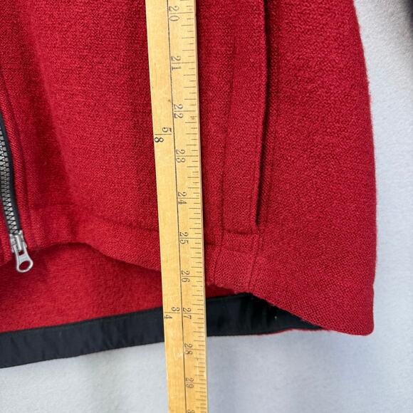 Ibex Jacket Men's M Red Black 100% New Wool Full Zip Made in the USA - Picture 12 of 12